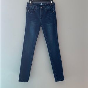 Girls dark washed skinny jeans